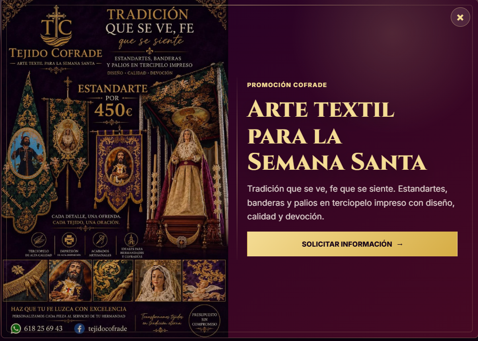 Arte textil para la Semana Santa