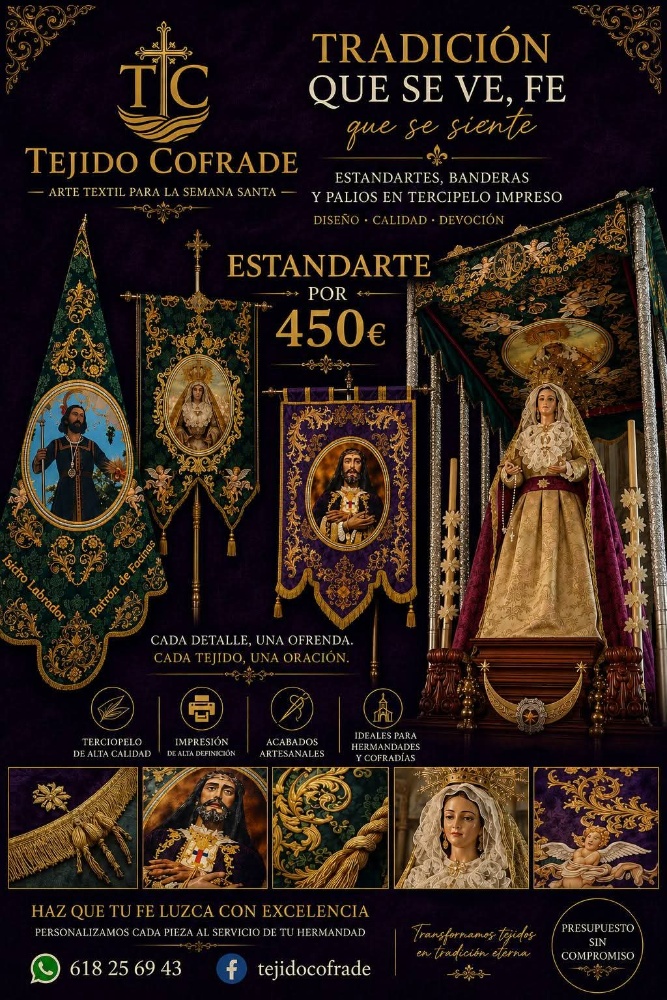 Banderas cofrades de Tejido Cofrade