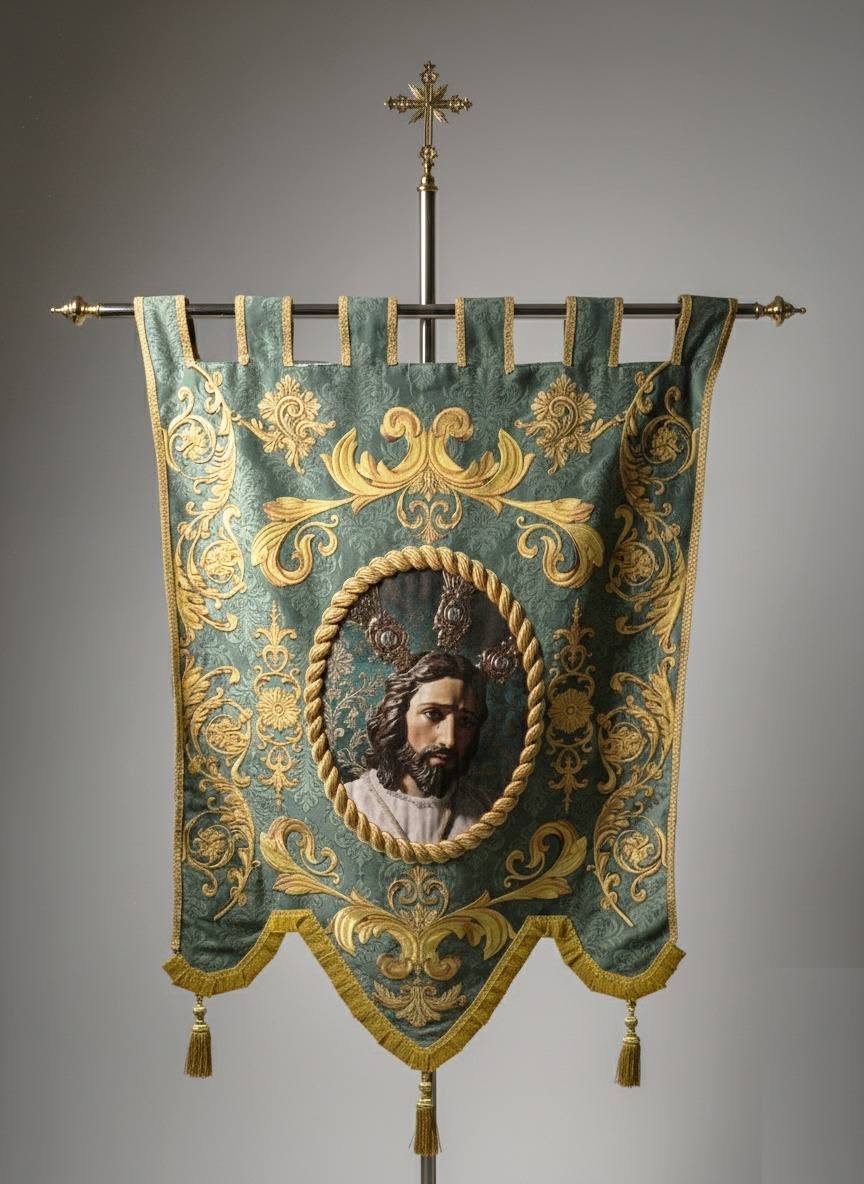 Estandarte Cristo bordado